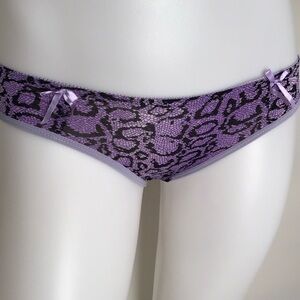 Paris Pink purple and black animal print bikini panty